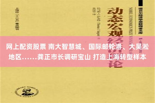 网上配资股票 南大智慧城、国际邮轮港、大吴淞地区……龚正市长调研宝山 打造上海转型样本