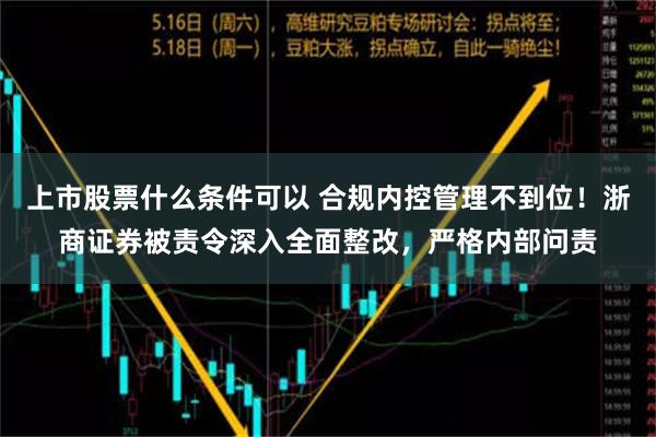 上市股票什么条件可以 合规内控管理不到位！浙商证券被责令深入全面整改，严格内部问责