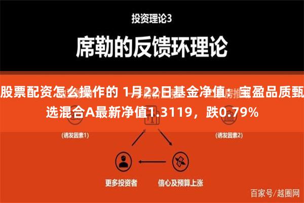 股票配资怎么操作的 1月22日基金净值：宝盈品质甄选混合A最新净值1.3119，跌0.79%